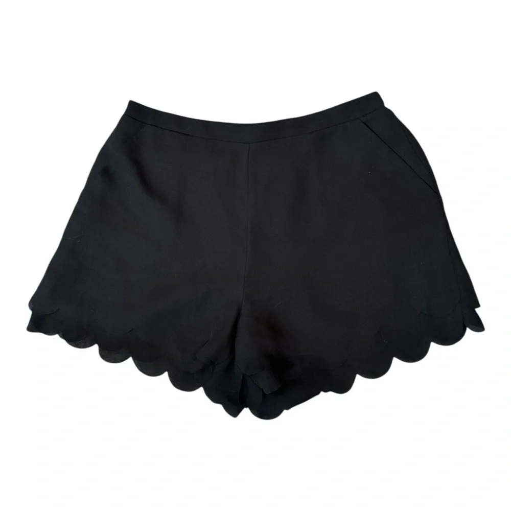 LC Lauren Conrad Black High Waist Scalloped Shorts - Picture 6 of 6